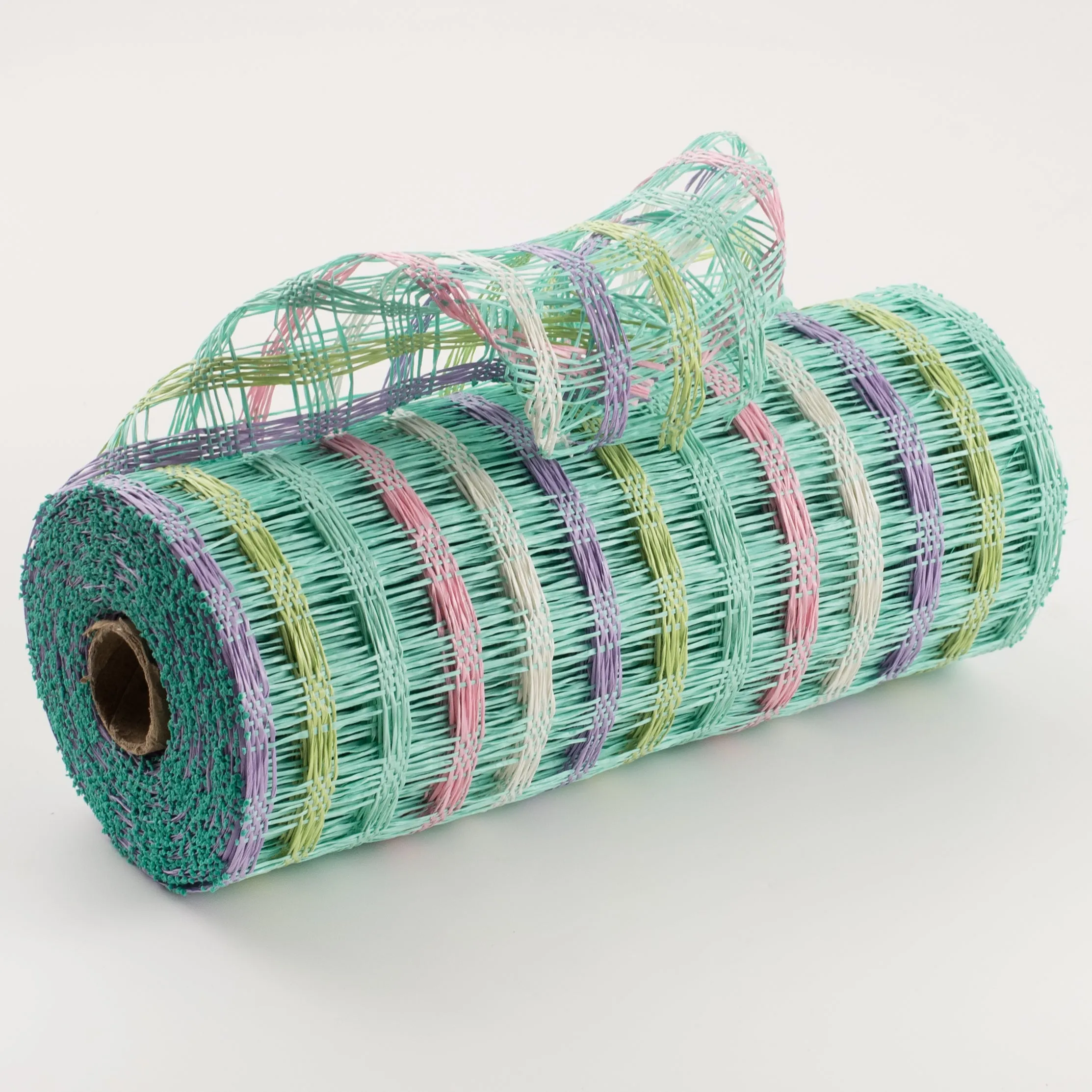 10" Poly Burlap Check Mesh: Mint, White, Pink, Fresh Green, Lavender