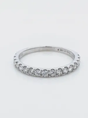 14K White 0.75ct Diamond Women's Wedding Band