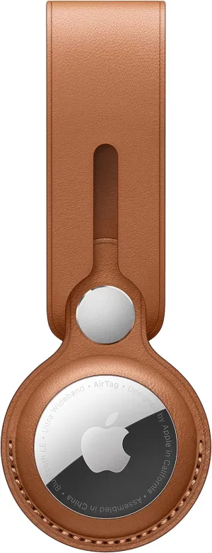 AirTag Leather Loop - Saddle Brown