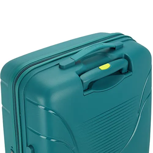 American Tourister Ivy 68 Cms Medium Check-in Polypropylene (PP) Hard Sided 4 Wheeler Spinner Luggage/Trolley Bag with TSA Lock (Sea Green)