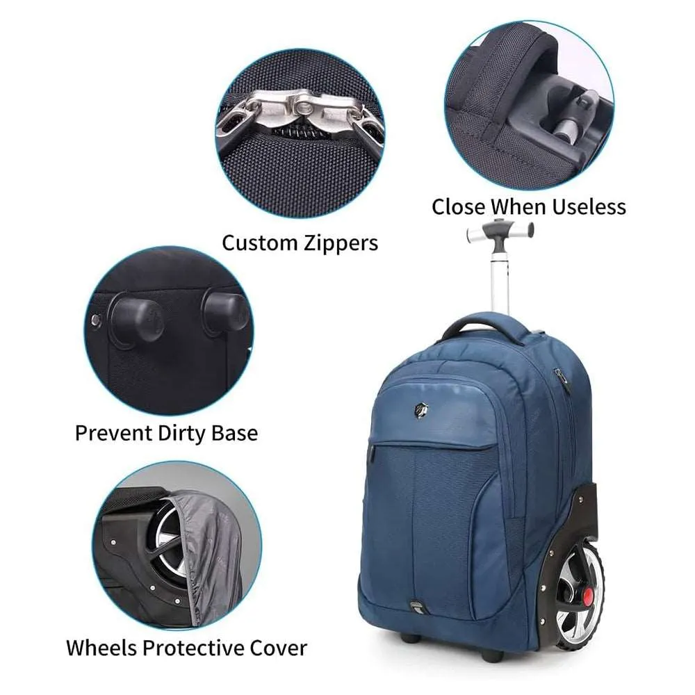 Aoking Large Wheeled Rolling Laptop Backpack