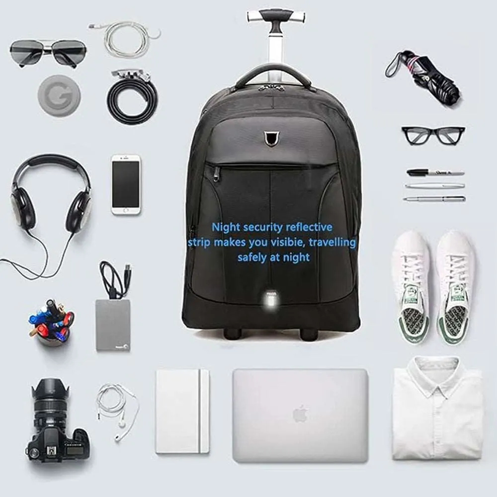 Aoking Large Wheeled Rolling Laptop Backpack