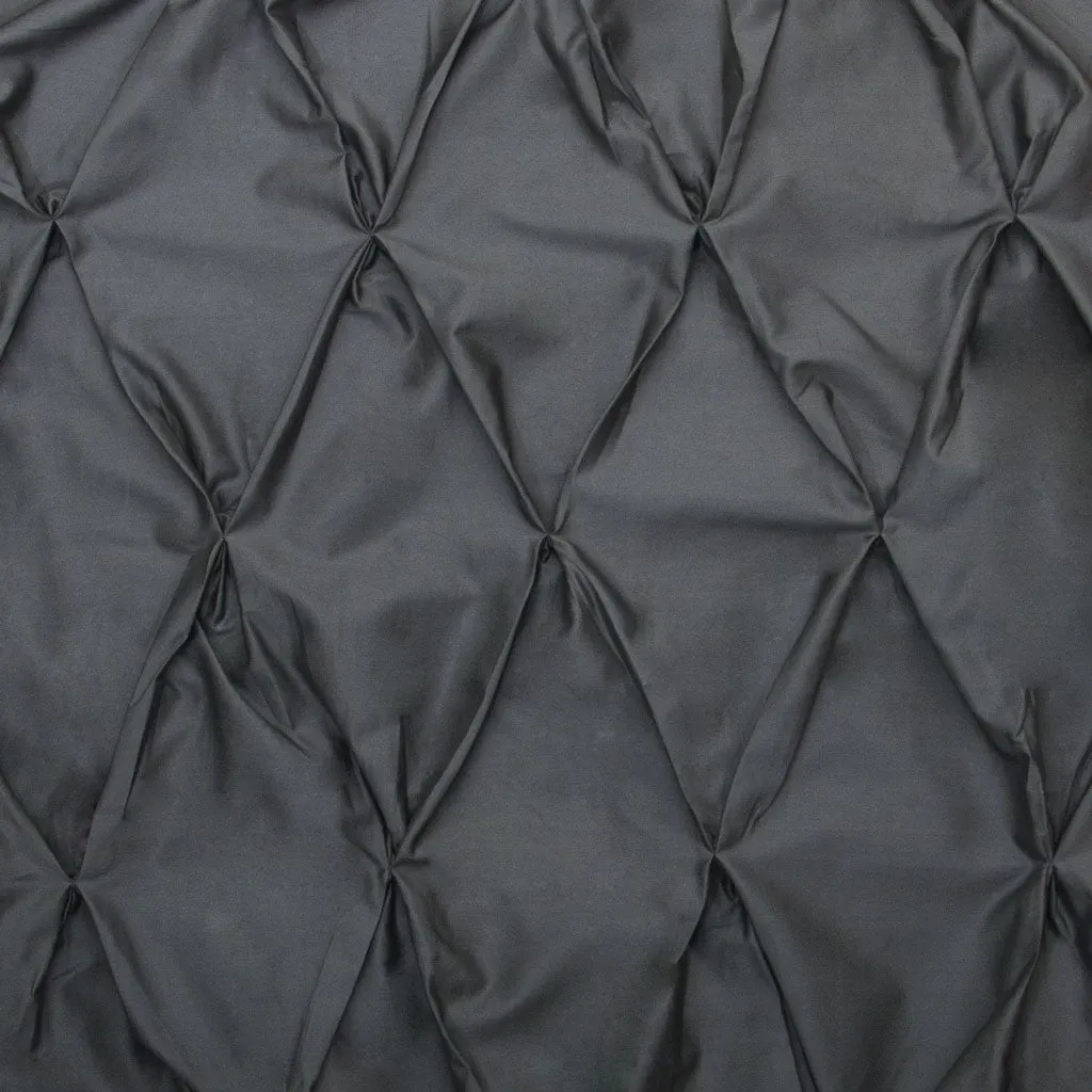 Charcoal Grey Valencia Pintuck Duvet Cover