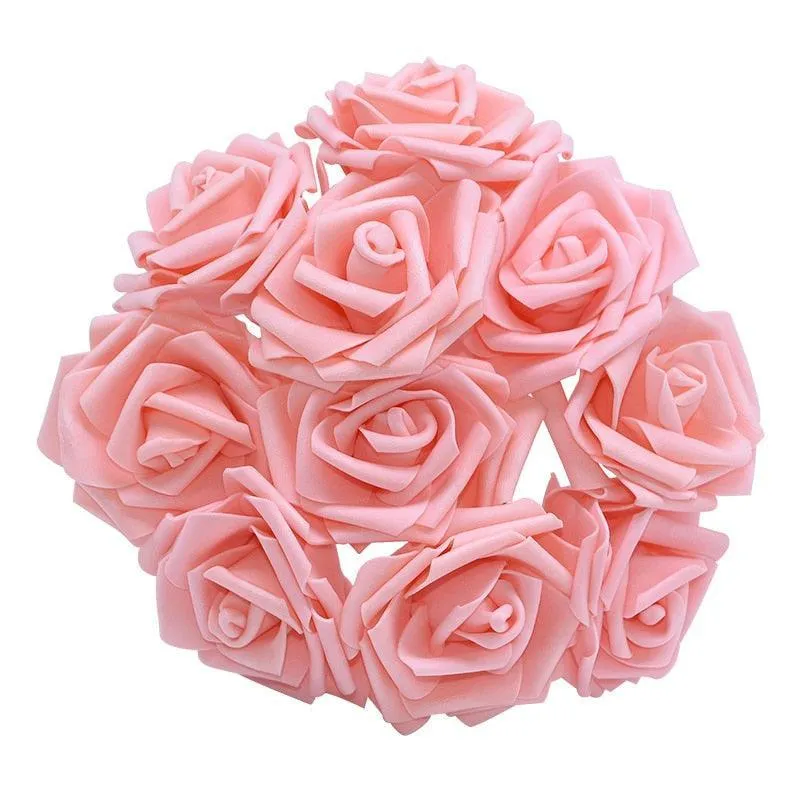 Chic 25-Piece Gray Foam Rose Arrangement - Lifelike and Effortless Decor