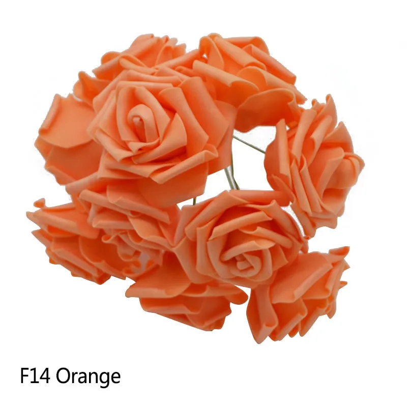 Chic 25-Piece Gray Foam Rose Arrangement - Lifelike and Effortless Decor