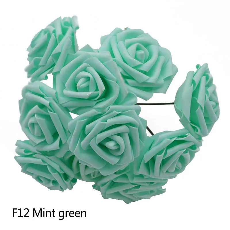 Chic 25-Piece Gray Foam Rose Arrangement - Lifelike and Effortless Decor