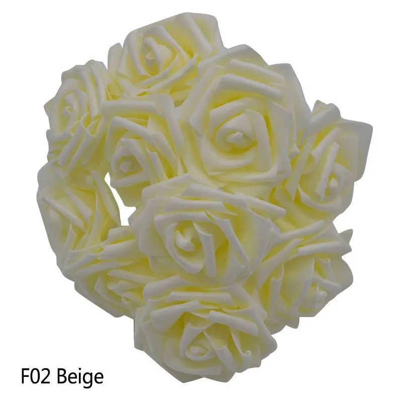 Chic 25-Piece Gray Foam Rose Arrangement - Lifelike and Effortless Decor