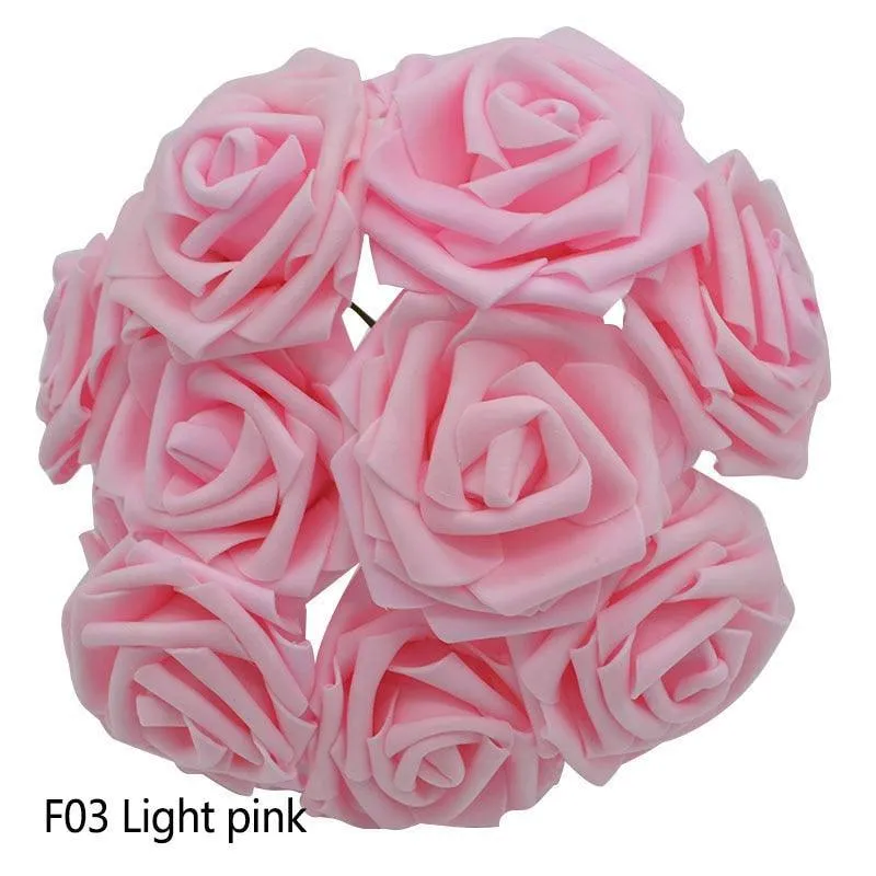 Chic 25-Piece Gray Foam Rose Arrangement - Lifelike and Effortless Decor