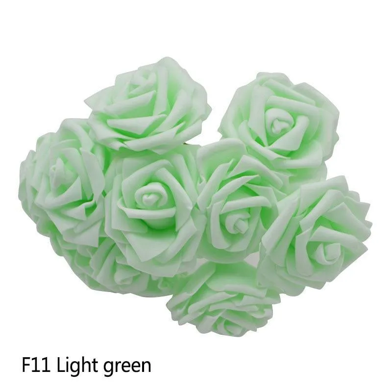 Chic 25-Piece Gray Foam Rose Arrangement - Lifelike and Effortless Decor
