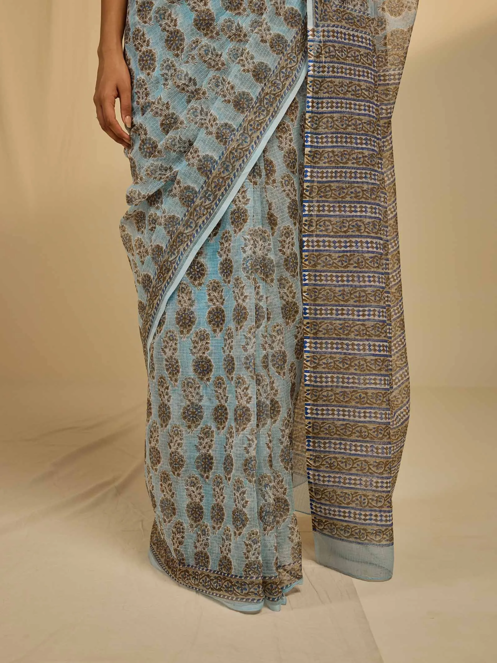 Icy Blue Kota Saree