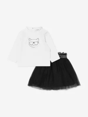 Karl Lagerfeld Baby Girls T-Shirt And Skirt Set