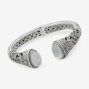 Konstantino Sterling Silver, Mother Of Pearl and Rock Crystal Doublet Cuff Bracelet BKJ451-313