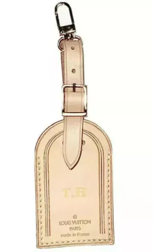 Louis Vuitton Name Tag w/ TH Initials Large Authentic