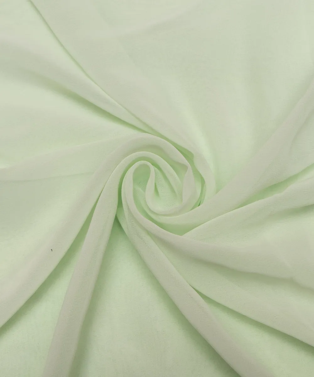 Mint Colour Plain Faux Georgette Fabric