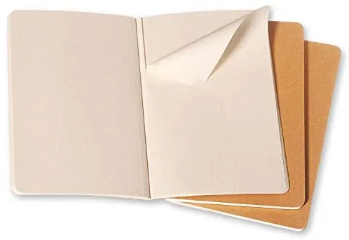 Moleskine Cashier Squared Large Size Set of 3 kraft Brown