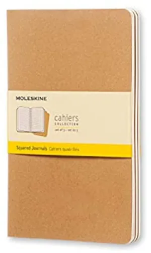 Moleskine Cashier Squared Large Size Set of 3 kraft Brown