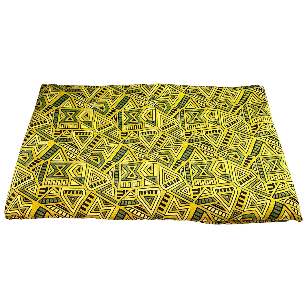 Multicolor Abstract Printed Ajrakh Mashru Silk Fabric