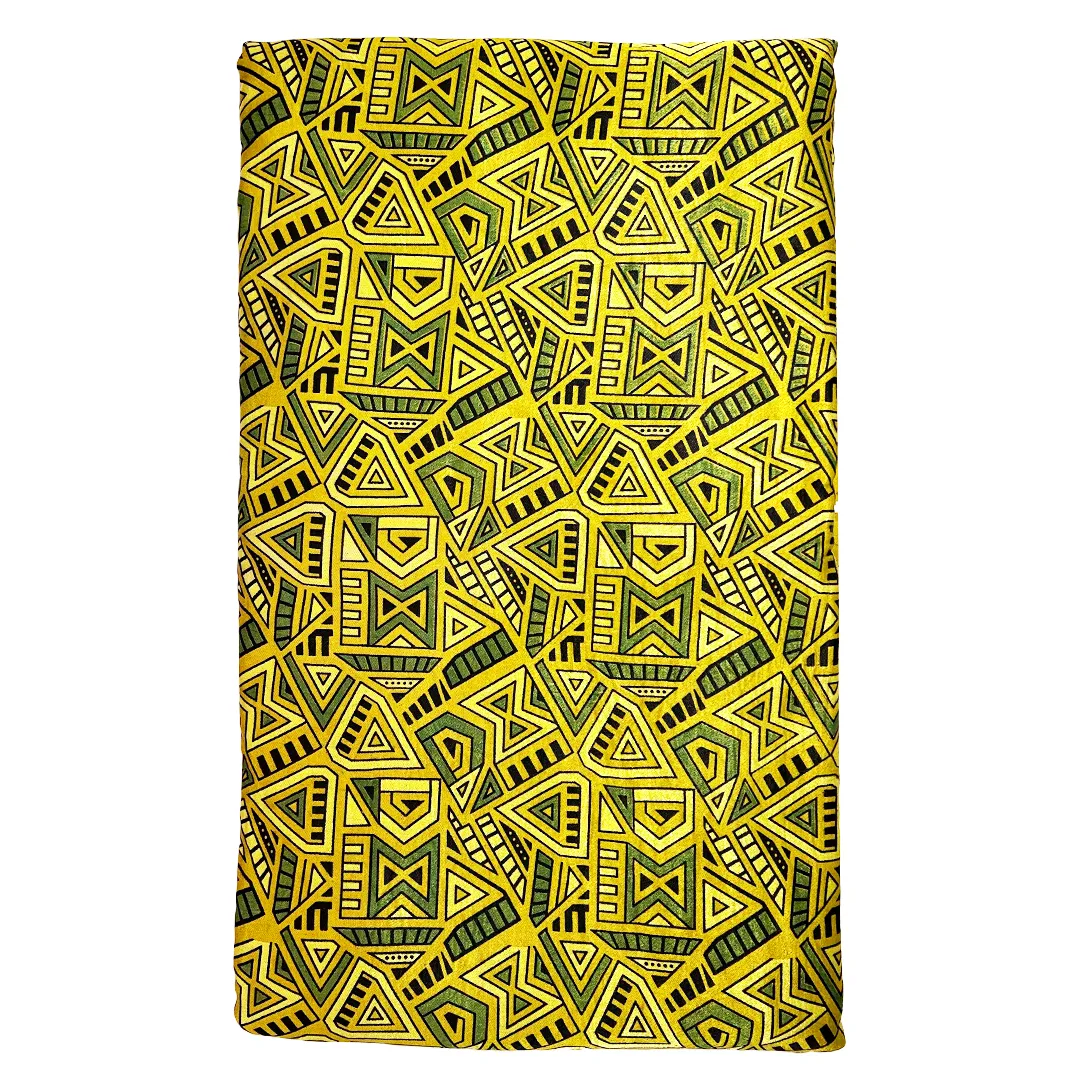 Multicolor Abstract Printed Ajrakh Mashru Silk Fabric