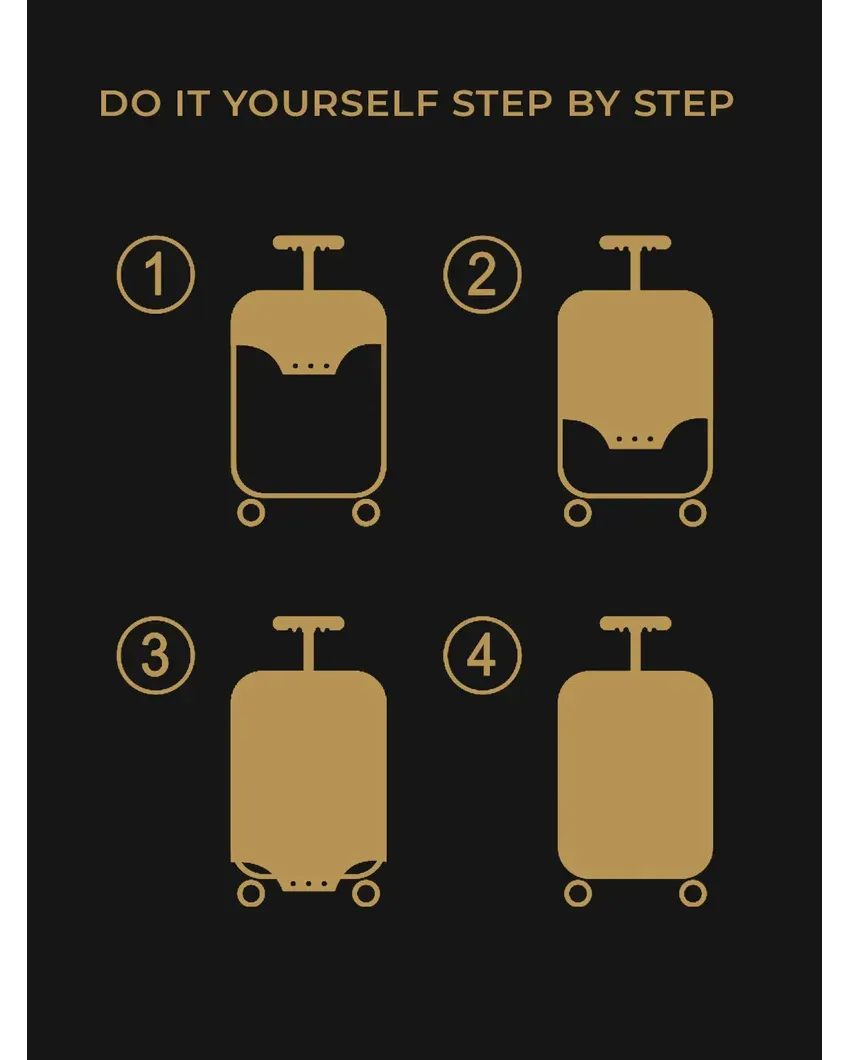 ONLY LUGGAGE COVER | Durable Black Polyester Printed Luggage Bag Cover