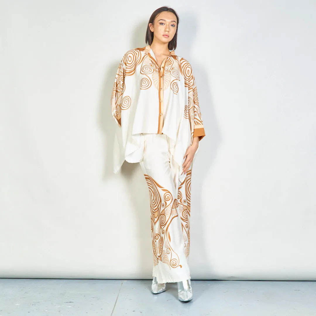 Ornate swirl elegance kaftan set wholesale