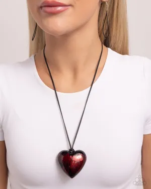 Paparazzi Necklace ~ Boyfriend Behavior - Red