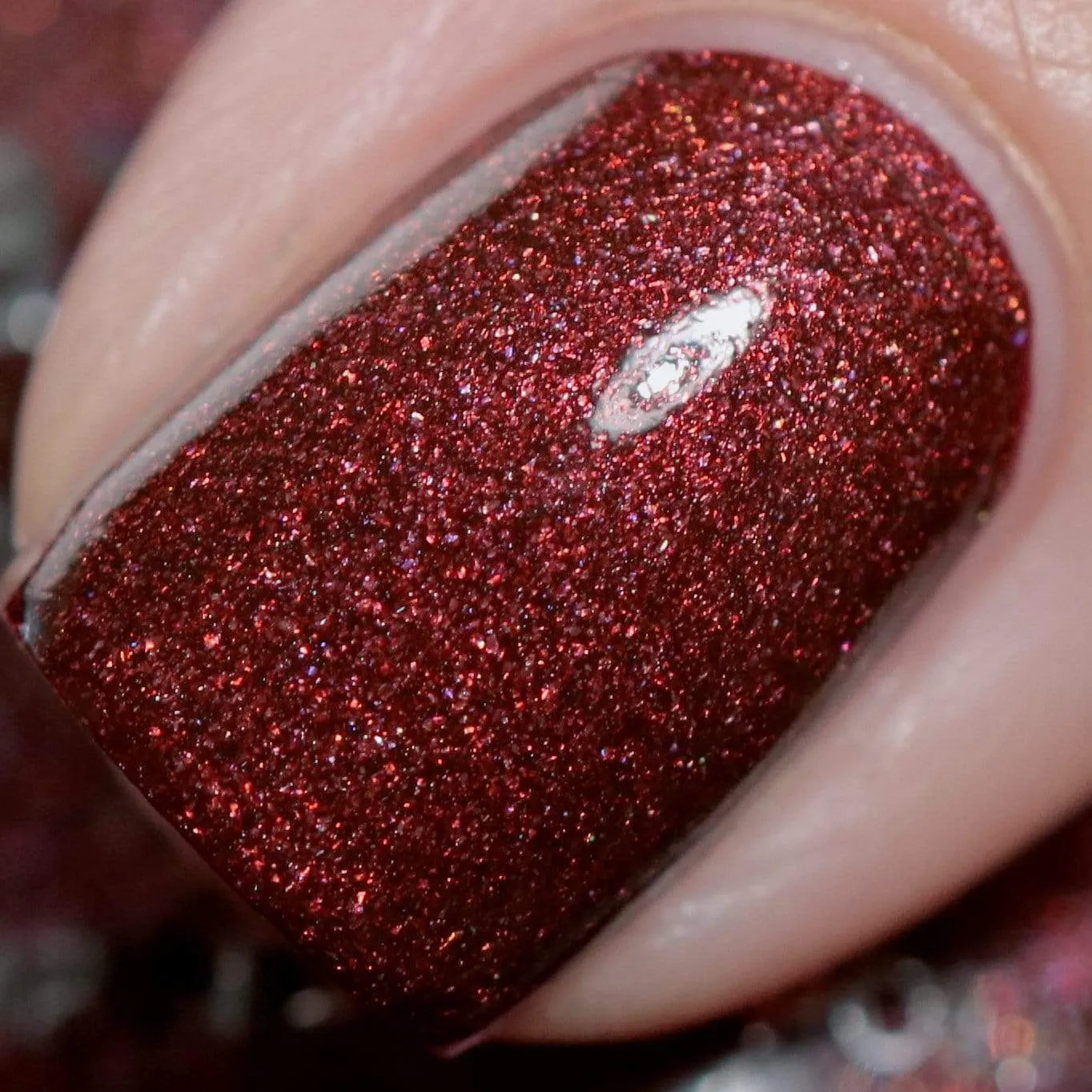Slasher (B401) - Ruby Red Sand Stamping Polish