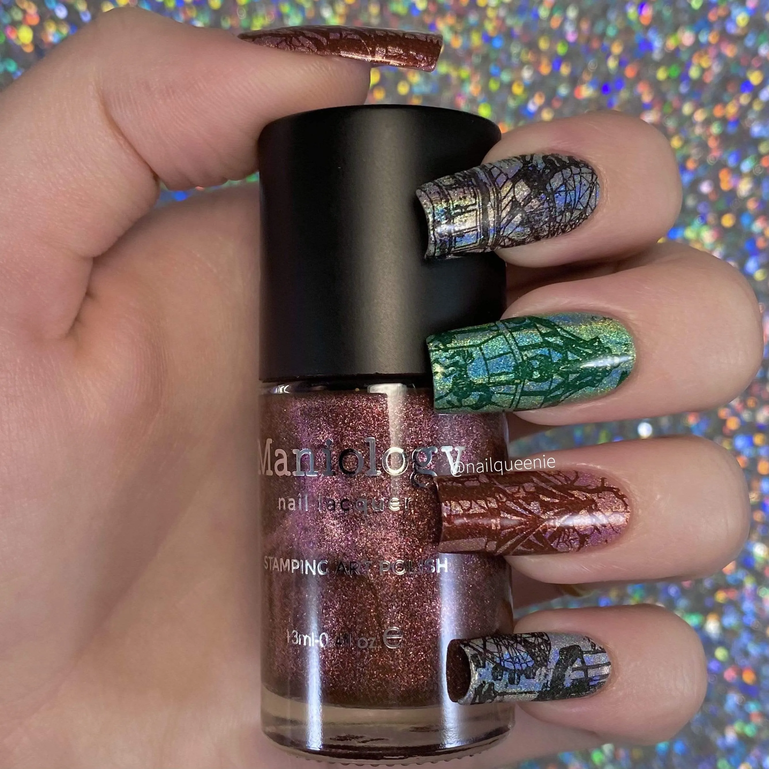 Slasher (B401) - Ruby Red Sand Stamping Polish