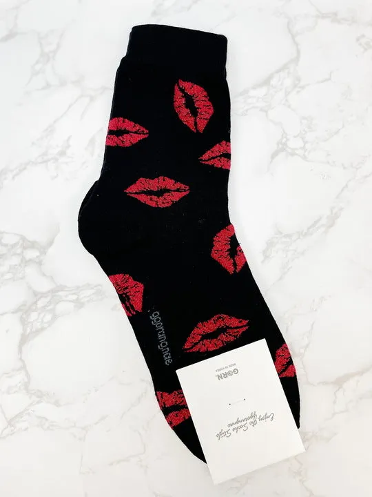 Smooches Crew Cut Socks - Black