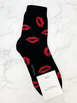 Smooches Crew Cut Socks - Black
