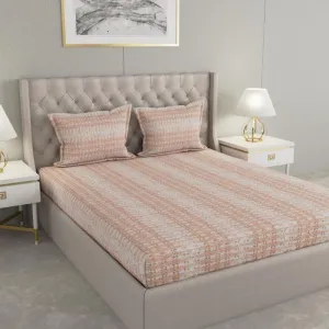 Steebo Printed Bedsheet - Orange