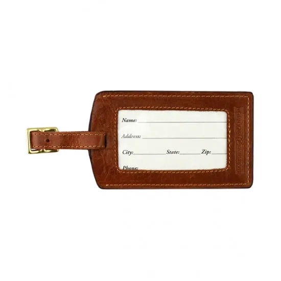 TCU Needlepoint Luggage Tag