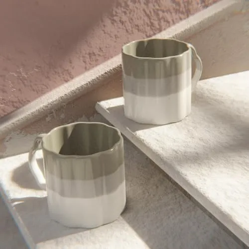 The Earth Store Tritone Metallic Grey Frontier Tea Cups Set of 6 Microwave and Dishwasher Safe, Perfect for Every Occasion Capacity - 200 ml Each