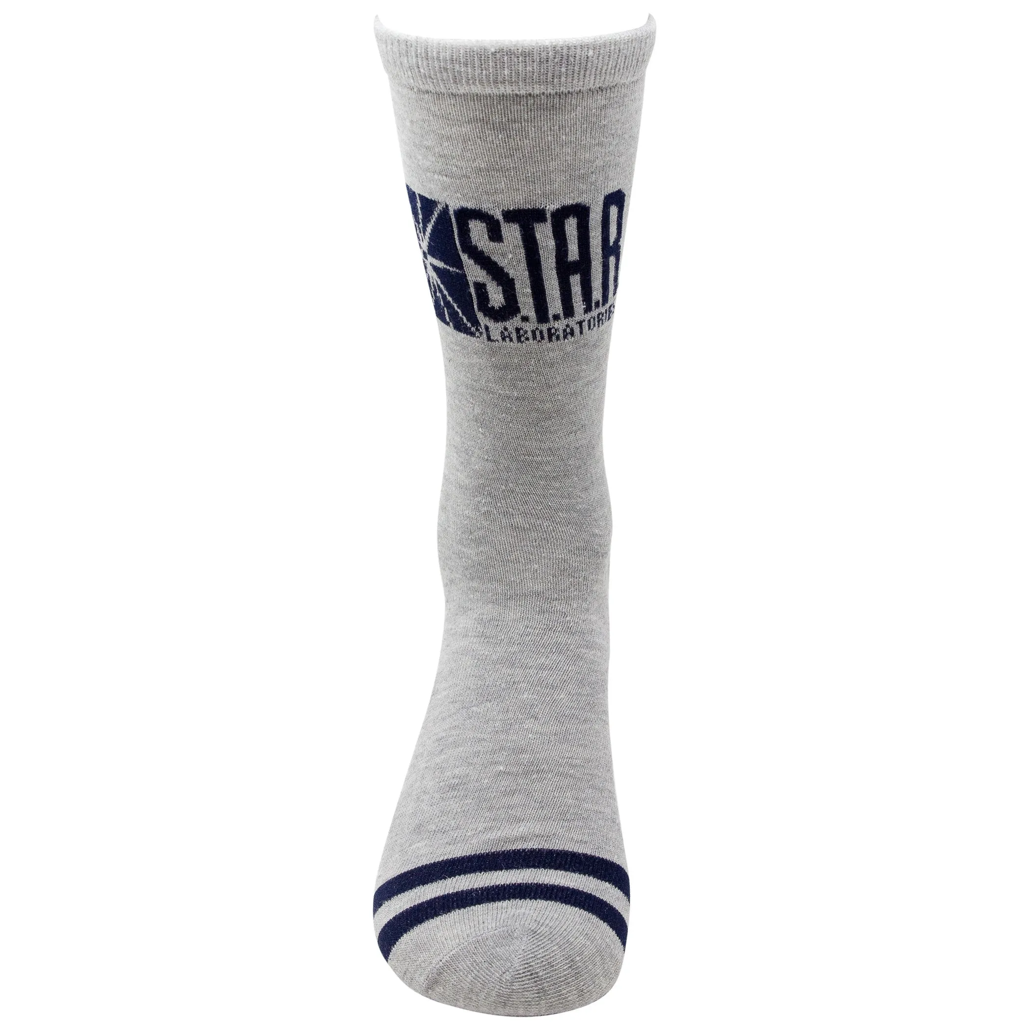 The Flash S.T.A.R. Labs Grey Crew Socks