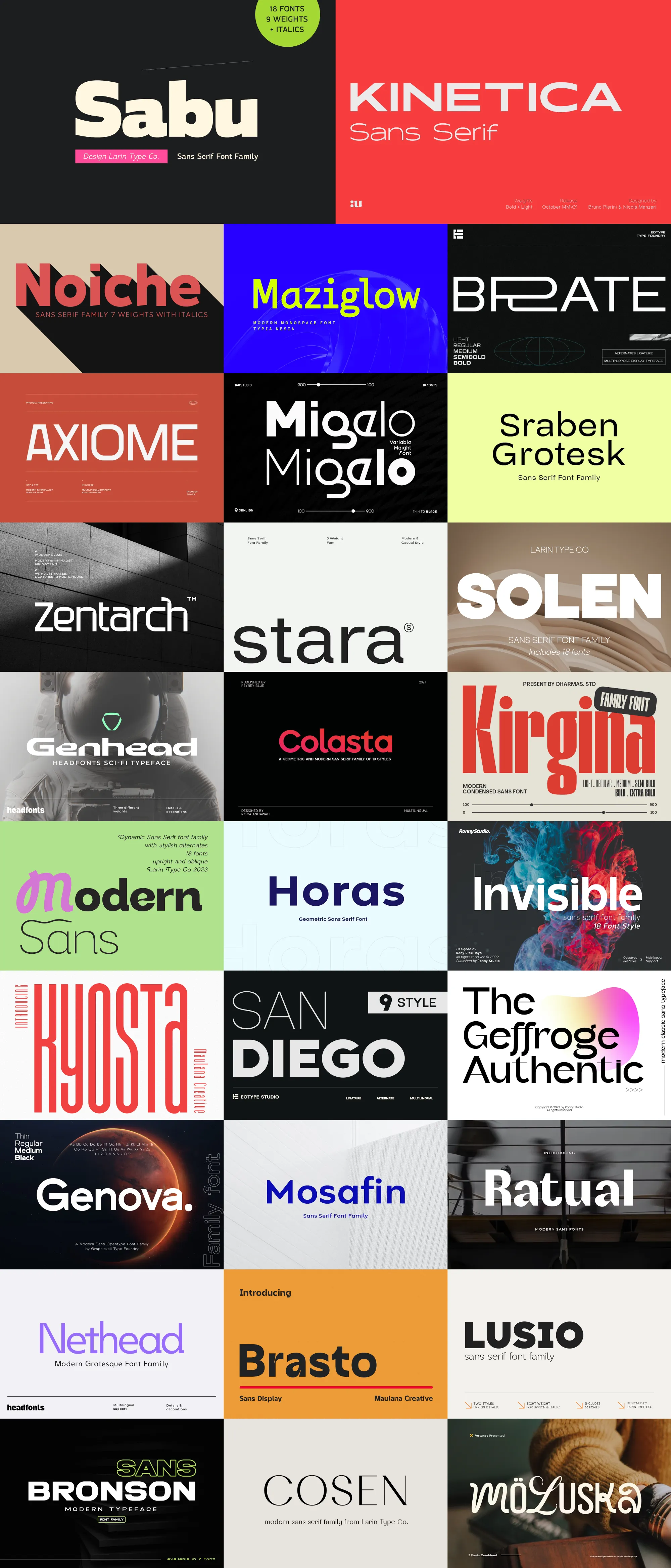 The Modern UI Font Bundle