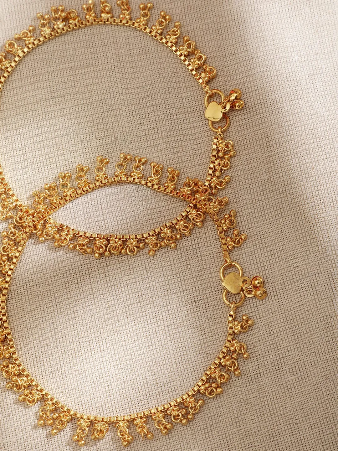 Timeless Beauty 22K Gold-Plated Linked Chain Anklet