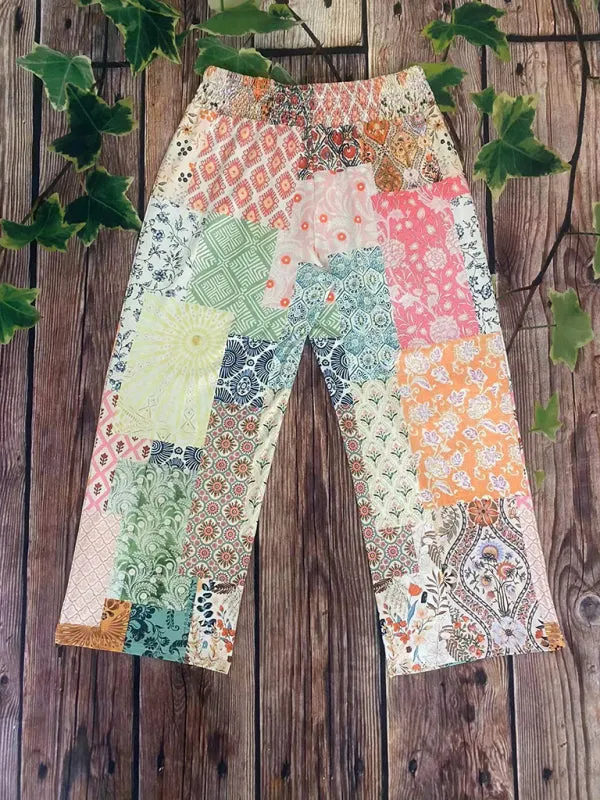 Trendy Bohemian Patchwork Pants for Summer Days