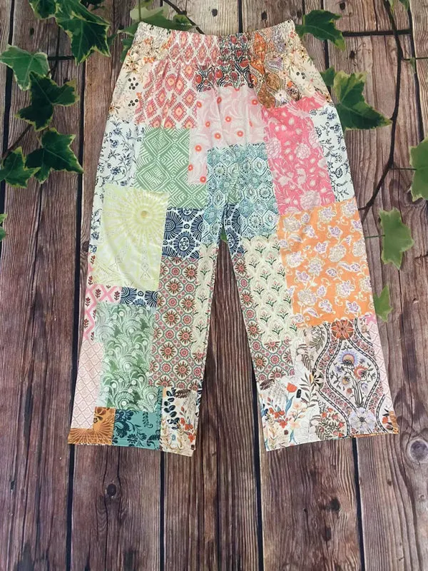 Trendy Bohemian Patchwork Pants for Summer Days