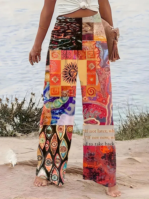Trendy Bohemian Patchwork Pants for Summer Days
