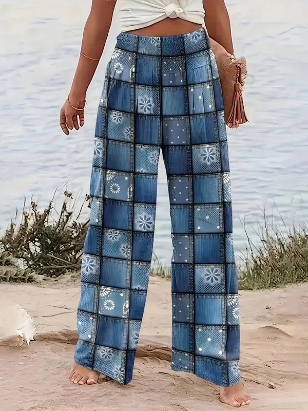 Trendy Bohemian Patchwork Pants for Summer Days