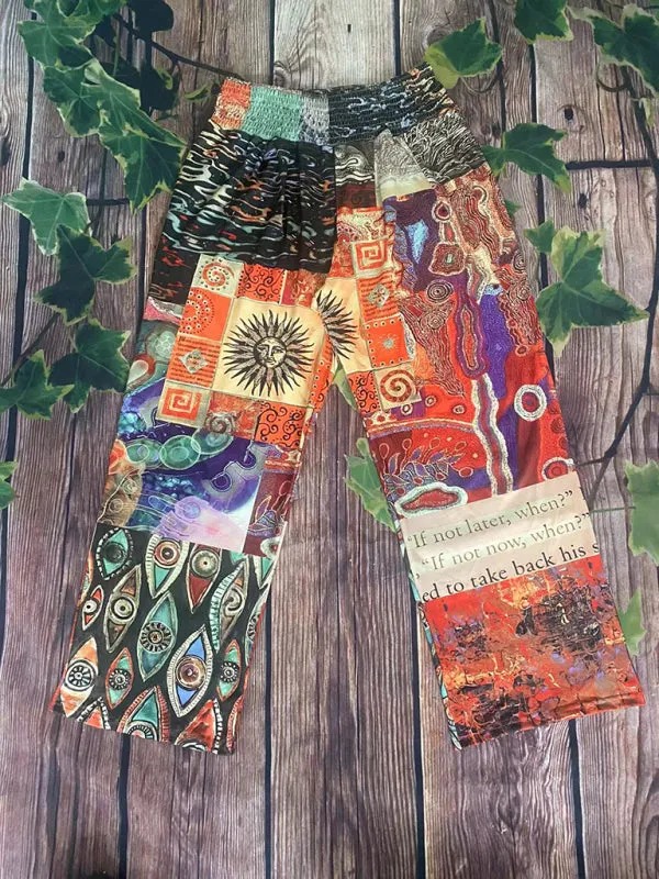 Trendy Bohemian Patchwork Pants for Summer Days