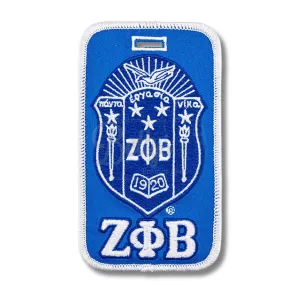 Zeta Phi Beta ΖΦΒ Shield Embroidered Luggage Tag
